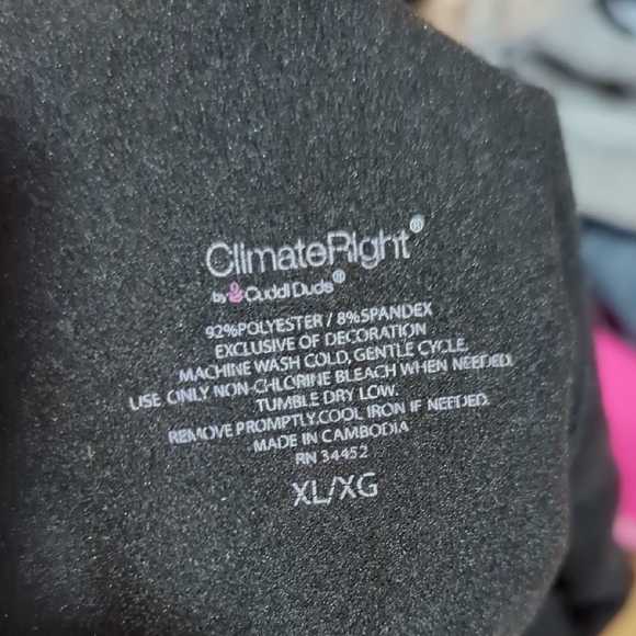 Cuddl Duds Black Long Underwear - Picture 2 of 2